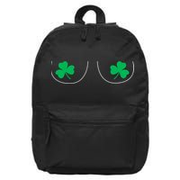 Funny Boob Novelty Shamrocks 16 in Basic Backpack