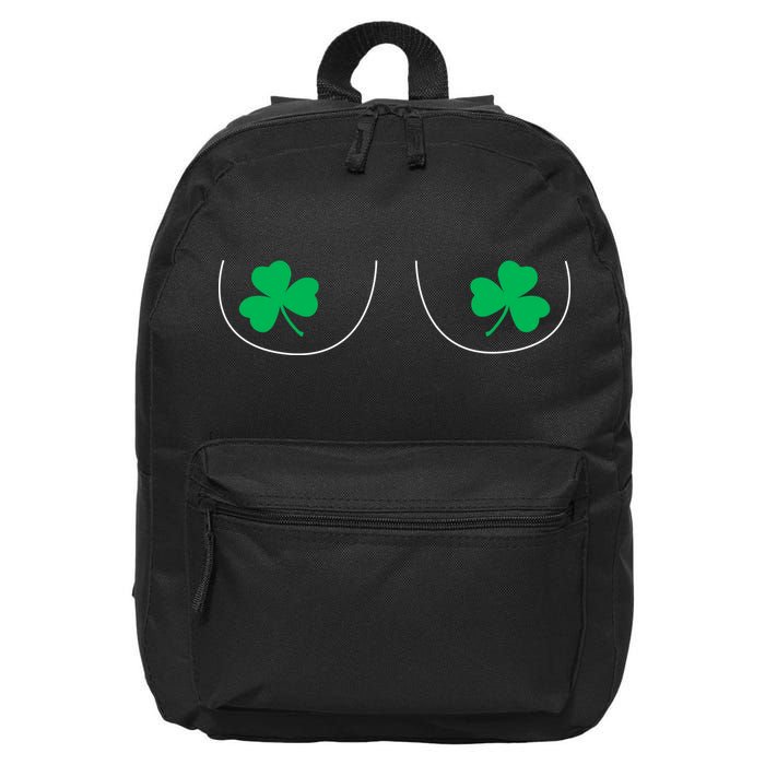Funny Boob Novelty Shamrocks 16 in Basic Backpack
