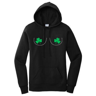 Funny Boob Novelty Shamrocks Women's Pullover Hoodie