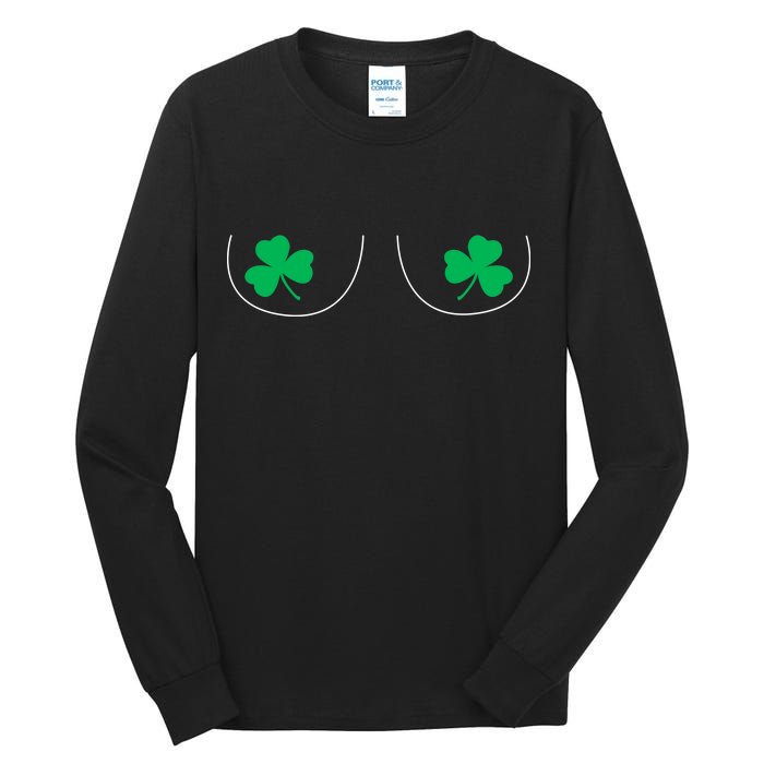 Funny Boob Novelty Shamrocks Tall Long Sleeve T-Shirt