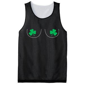 Funny Boob Novelty Shamrocks Mesh Reversible Basketball Jersey Tank