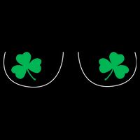 Funny Boob Novelty Shamrocks Premium T-Shirt