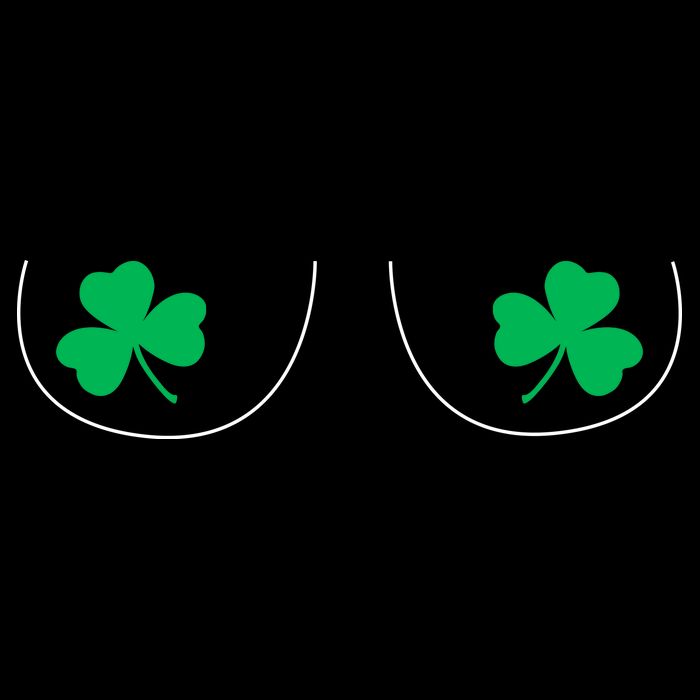 Funny Boob Novelty Shamrocks Premium T-Shirt
