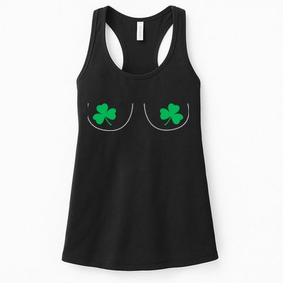 Funny Boob Novelty Shamrocks Womens Tank Top