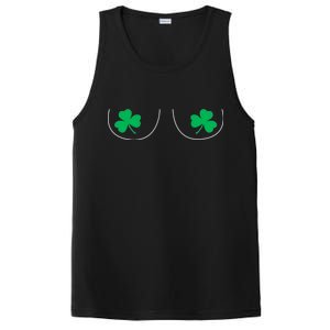 Funny Boob Novelty Shamrocks PosiCharge Competitor Tank