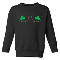 Funny Boob Novelty Shamrocks Toddler Sweatshirt