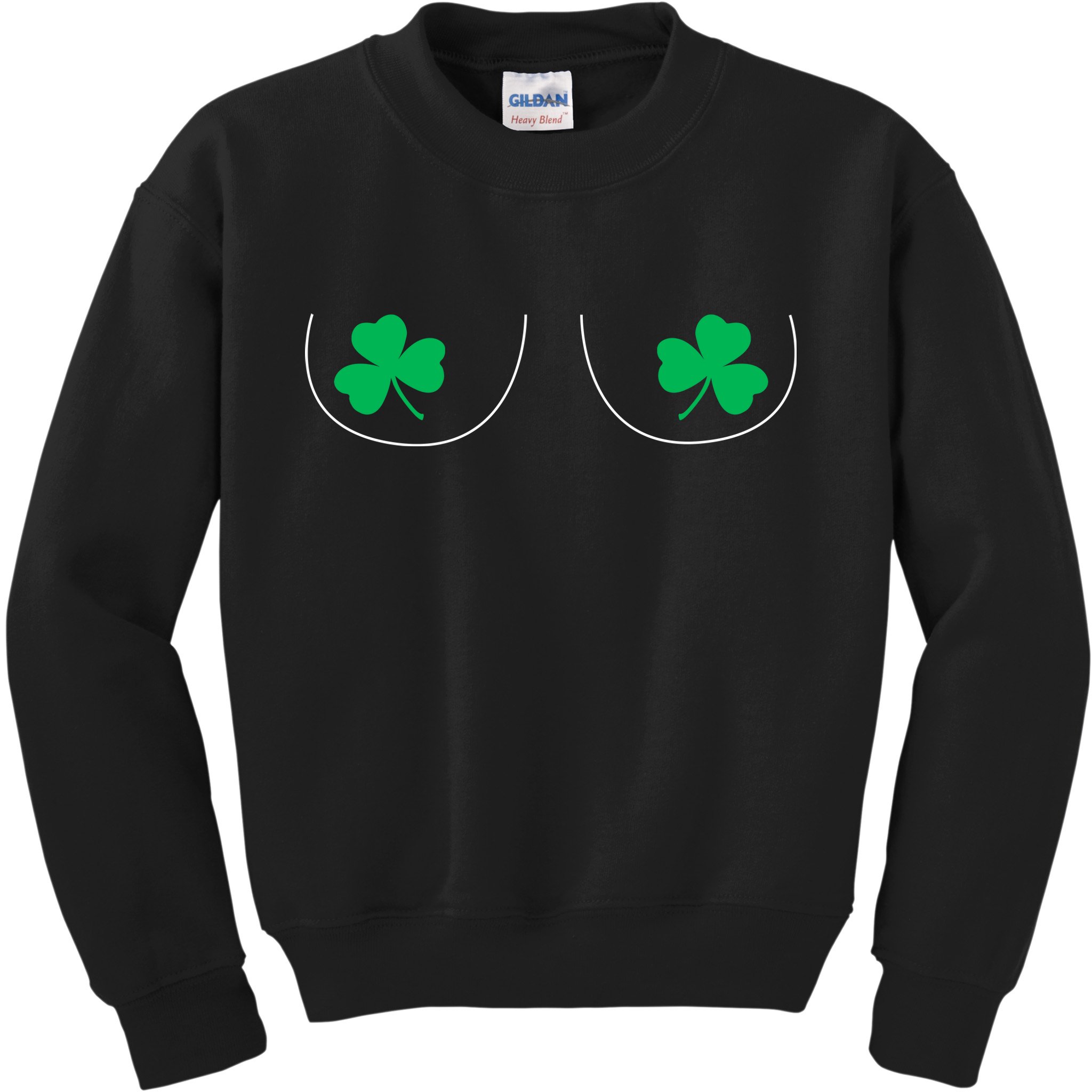 Funny Boob Novelty Shamrocks Kids Sweatshirt