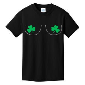 Funny Boob Novelty Shamrocks Kids T-Shirt