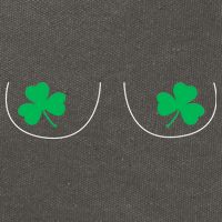 Funny Boob Novelty Shamrocks Cotton Canvas Backpack