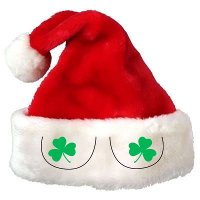 Funny Boob Novelty Shamrocks Premium Christmas Santa Hat