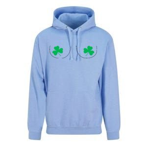 Funny Boob Novelty Shamrocks Unisex Surf Hoodie