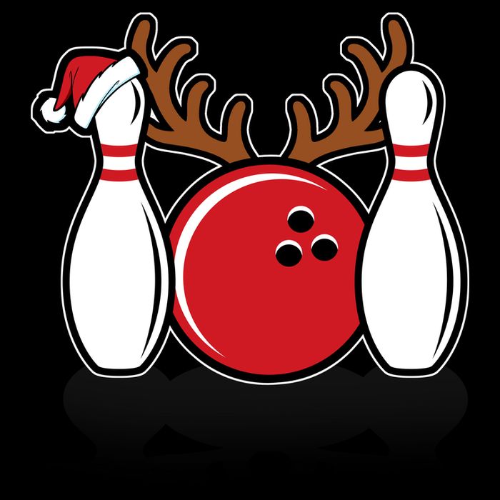 Funny Bowling Christmas Sustainable Bucket Hat