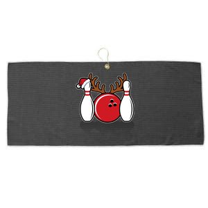 Funny Bowling Christmas Large Microfiber Waffle Golf Towel