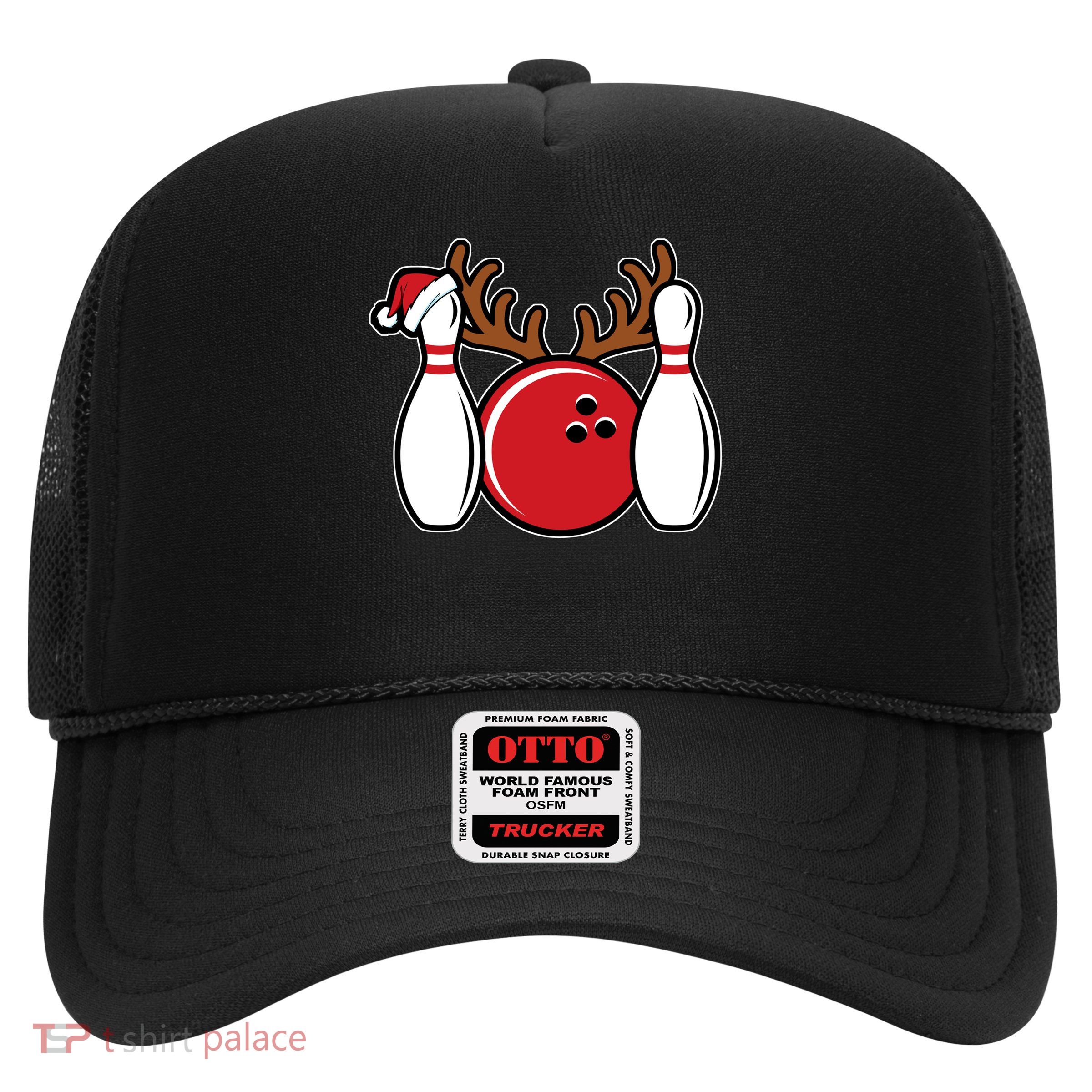 Funny Bowling Christmas Trucker Hat