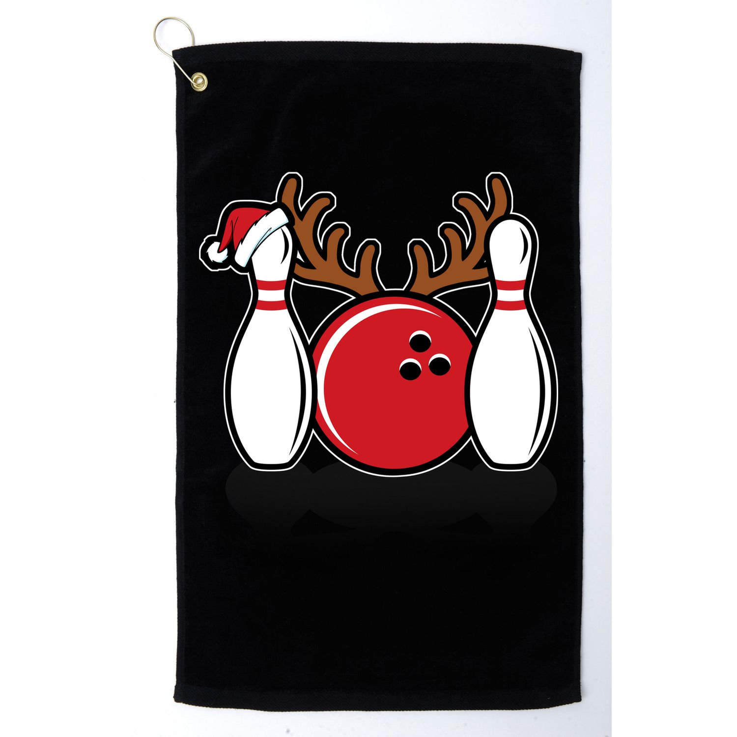 Funny Bowling Christmas Golf Towel