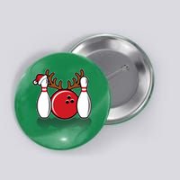 Funny Bowling Christmas Button