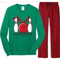 Funny Bowling Christmas Long Sleeve Pajama Set