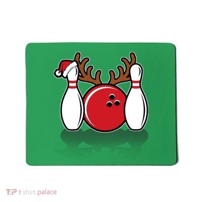 Funny Bowling Christmas Mousepad