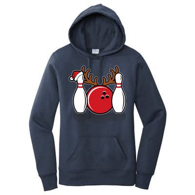 Funny Bowling Christmas Women's Pullover Hoodie