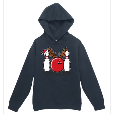 Funny Bowling Christmas Urban Pullover Hoodie