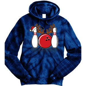 Funny Bowling Christmas Tie Dye Hoodie