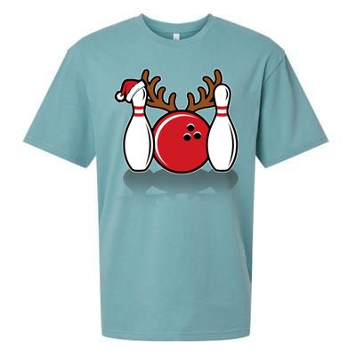 Funny Bowling Christmas Sueded Cloud Jersey T-Shirt