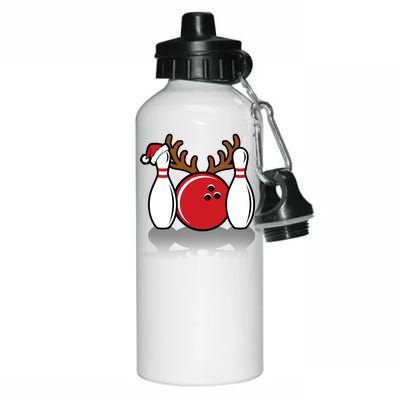 Funny Bowling Christmas Aluminum Water Bottle 