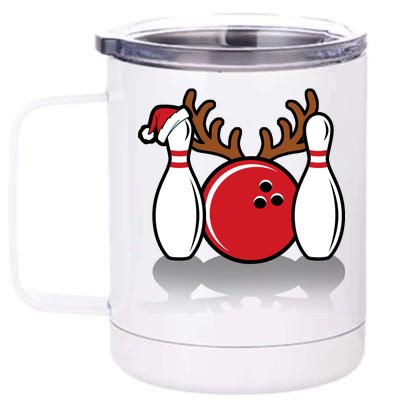 Funny Bowling Christmas 12 oz Stainless Steel Tumbler Cup