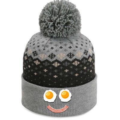 Funny Breakfast Bacon and Eggs The Baniff Cuffed Pom Beanie