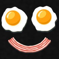 Funny Breakfast Bacon and Eggs Ladies PosiCharge Tri-Blend Wicking Tank