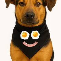 Funny Breakfast Bacon and Eggs USA-Made Doggie Bandana