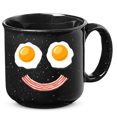 Funny Breakfast Bacon and Eggs 15oz Campfire Ceramic Mug