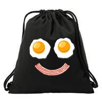 Funny Breakfast Bacon and Eggs Drawstring Bag