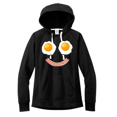 Funny Breakfast Bacon and Eggs Women's Fleece Hoodie