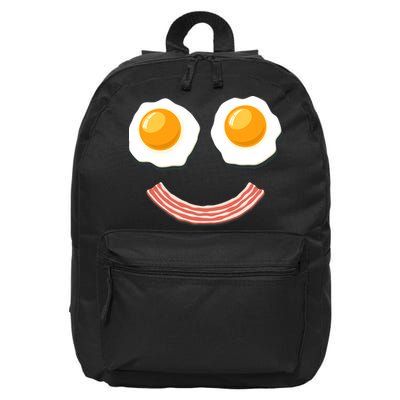 Funny Breakfast Bacon and Eggs 16 in Basic Backpack
