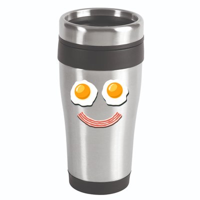 Funny Breakfast Bacon and Eggs 16oz Travel Tumbler