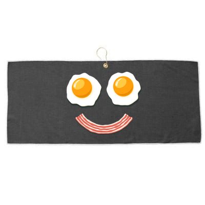 Funny Breakfast Bacon and Eggs Large Microfiber Waffle Golf Towel
