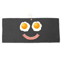 Funny Breakfast Bacon and Eggs Large Microfiber Waffle Golf Towel