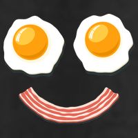 Funny Breakfast Bacon and Eggs Microfiber Hand Towel