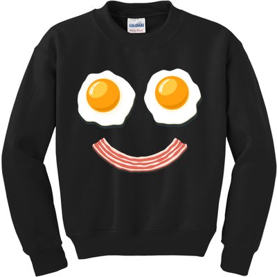Funny Breakfast Bacon and Eggs Kids Sweatshirt