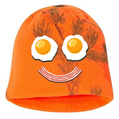 Funny Breakfast Bacon and Eggs Kati - Camo Knit Beanie