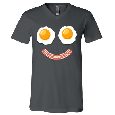 Funny Breakfast Bacon and Eggs V-Neck T-Shirt