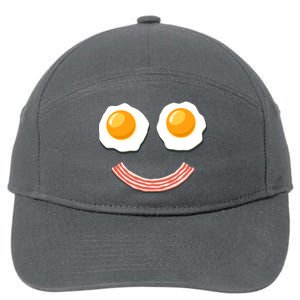 Funny Breakfast Bacon and Eggs 7-Panel Snapback Hat