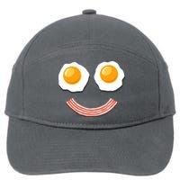 Funny Breakfast Bacon and Eggs 7-Panel Snapback Hat