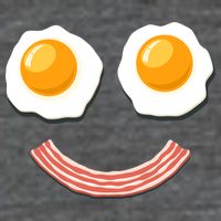 Funny Breakfast Bacon and Eggs 7-Panel Snapback Hat