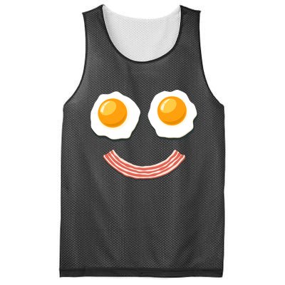 Funny Breakfast Bacon and Eggs Mesh Reversible Basketball Jersey Tank