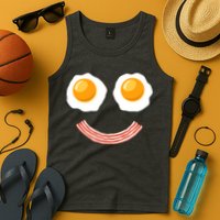 Funny Breakfast Bacon and Eggs Tank Top