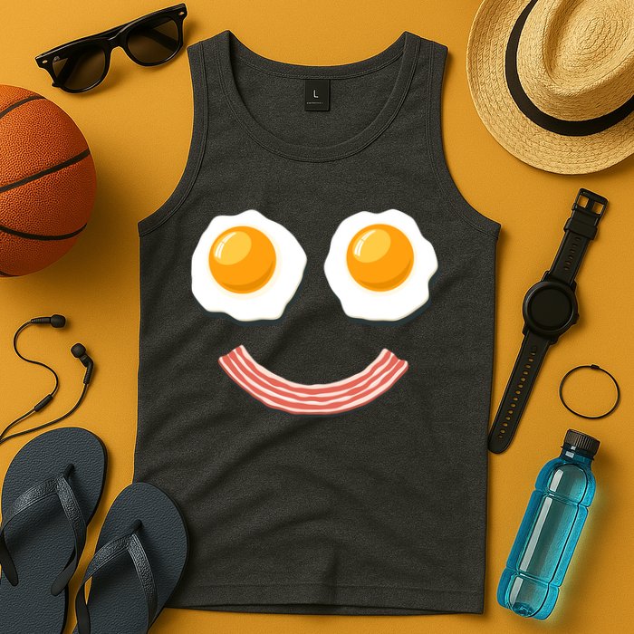 Funny Breakfast Bacon and Eggs Tank Top