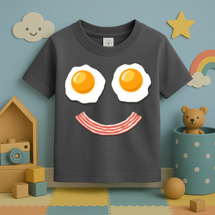 Funny Breakfast Bacon and Eggs Toddler T-Shirt