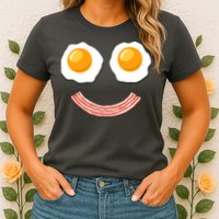 Funny Breakfast Bacon and Eggs Womens T-Shirt